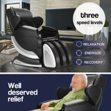 FORTIA Zero Gravity Recline Full-Body Massage Chair, with Back and Foot Rollers, Squeezing Air V219-MSGECHFORA5BK