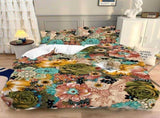 Vivace Earthy Bright Floral Garden Quilt / Doona / Duvet Cover set V745-AQ043920Q3