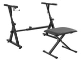Piano Keyboard Stand and Bench Set, Z Style, Heavy-Duty Digital Piano Music Stand and Seat, 250 lbs V952-ZXGQJPZJDZZX1ZKY7V0