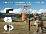 Truck Hitch Game Hoist, 600 lbs Load Capacity, Hunting Deer Hoist with 2-inch Receiver, 360-Degree V952-KCSSLSHL600LDZE1M001V0