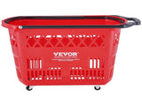Shopping Baskets, 6PCS, 39L Shopping Carts with Handles, Plastic Rolling Shopping Basket with V952-GXLGSGWLGXLG01IDOV0