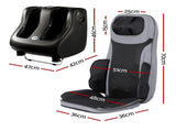Livemor Full Back Massage Seat Cushion Heating With 360&deg Foot Massagers MASSAGE-288-BARON-BK