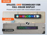 Programmable LED Sign, P10 Full Color LED Scrolling Panel, DIY Custom Text Animation Pattern Display V952-XGSGDBZP40X8HVK5KV3