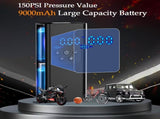 Bicycle pump - Portable digital air pump for cars, handy and wirelessly rechargeable, suitable for V1189-WXF-260203-00130