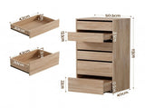 Artiss 2x Chest of 6 Drawers Dresser Tallboy Pine FURNI-N-CDR-6D-WD-ABX2