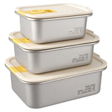 3Pcs 304 Stainless Steel Food Storage Container with Vacuum Lock Lid with Time Tracker for V1369-AZ3-W-12588