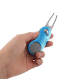 Compact Golf Divot Fixers, Lightweight Aluminum, Foldable Design, Assorted Colors, 2Pcs V1370-AZ4-14379