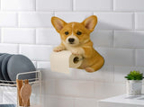 Darzheoy Dogs Toilet Roll Holder Series, 3D Resin Cute Dog Towel Rack, Wall Mouted Toilets Paper V1189-WXFWAL-20260326-02521