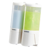 Manual Liquid Soap Dispenser 2 Chambers 480ml Leakproof Wall Mount Soap and Shower Dispenser for V1294-YM0901-3112250029011