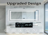 Interior Ave - 70 x 90cm Rectangle Frameless LED Bathroom Mirror Bluetooth V355-IA-RWM-9070-BT