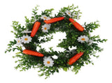 Carrot Plant Wreath Spring Summer Green Leaf Flower Artificial Wreath for Holiday Wall Decoration V1294-YM0901-3115250001411
