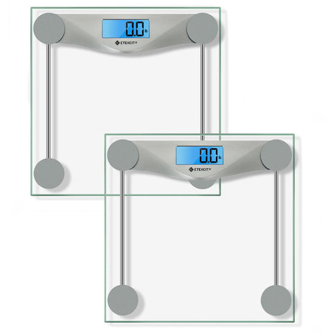 Etekcity Digital Body Weight Bathroom Scale - Silver - 2 Pack V398-EKEB4074C-2P