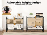 Artiss 3-Tier Shelving Unit Adjustable Garage Storage Shelves Kitchen Rack Steel SU-60X70-BK