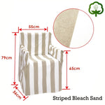 Rans Alfresco 100% Cotton Director Chair Cover - Striped Bleach Sand V442-RAN-COUCHC-DIRECTORSTRIPED-BLEACHSAND-SH