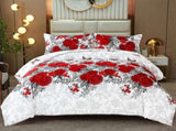 Luxurious rose Soft white 3 Pc Comforter & Pillow Cover Set V745-MAB010756AJ3