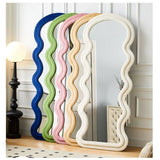 1.7m Elegance Curvy Mirror Wavy Full Lenght Curvy Squiggle Full Body Irregular Asymmetrical V255-CFBMIRROR-BLACK