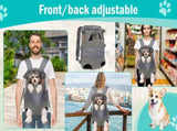 Gray Black outdoor pet backpack, dog backpack, pet carrier, outdoor dog gear, pet travel, dog V1102-136-BLA-73732