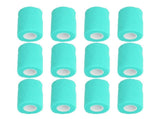 12Pcs Bandage Wrap Natural Latex Elastic Self Adhesive Wrap for Cows Dogs Horses 10cm Cyan V1294-YM0523-3111220104714