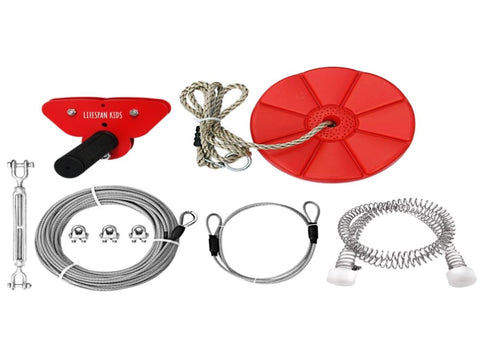 Lifespan Kids Woomera Flying Fox Red Monkey Swing V420-LKFF-WOOME-SW