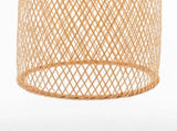 Natural Woven Bamboo Cone Pendant Lamp Hanging Light Bell Shade Boho Tropical V563-75185