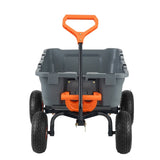 VEVOR Dump Cart, Poly Garden Dump Cart with Easy to Assemble Steel Frame, Dump Wagon with 2-in-1 V952-SLZXTC800B00XSY7GV0