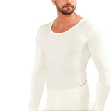Mens THERMAL Long Sleeve Top Merino Wool Blend Underwear AUS MADE Thermals Warm - Medium V563-BR-MWTOP-M95CM