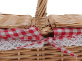 Wicker Picnic Basket with Lid Handle Removable Liner Multifunction Garden Harvest Basket for Flowers V1294-YM0901-3111250051311