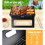 Grillz BBQ Grill Charcoal Smoker Foldable BBQ-SMOKER-SMALL