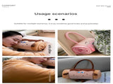 Black Cat 80*100cm Cartoon Hand-Carry Roll-Up Blanket - Plush Flannel Nap Blanket with Pillow V888-ELOSUNG50621