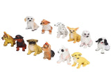 12Pcs Dog Ornaments Waterproof Textured Exquisite Vivid Dog Statues for Garden Lawn Desk Decoration V1294-YM0715-3111210434311