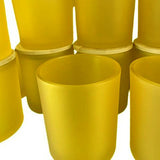40 Bulk Yellow Frosted Glass Votive Candle Holders Table Centreoieces Xmas Wedding Anniversary Event V382-YELLOWFHX40