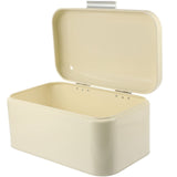 White Metal Bread Box with Fingerprint-Resistant , Kitchen Countertop Storage Container for Bread V1370-AZ4-10678