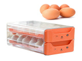 Double Layer Egg Drawer Transparent Lengthen Independent Slot Egg Holder Egg Storage Container for V1294-YM0703-3118230118311
