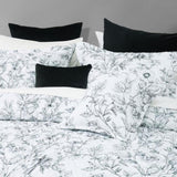 Bianca Gracie White Floral Printed Quilted Bedspread Set Double V442-BCA-BEDSPREAD-GRACIE-WHITE-DS