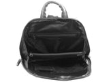 Milleni Womens Bag Italian Leather Soft Nappa Leather Backpack Travel - Black/Chestnut V563-NL-10767-BLK_CHESTNUT