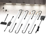 Under Cabinet Lighting, Timer & CCT 2700-6000K with Slider Dimmer, Plug-in 12Inch 12W Lights for V1171-CC-BOM001404-AU