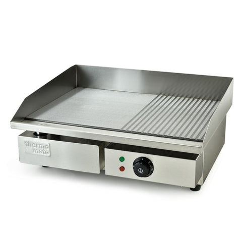 THERMOMATE Electric Griddle Commercial Stainless Steel 2200W BBQ Grill Pan Hot Plate Large V219-FODCAPTHMAG04