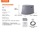 Portable Toilet for Camping, Porta Potty with 5L Detachable Inner Bucket & Removable Paper Holder, V952-MTSBXSMT300BBWUTFV0