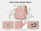 BJLFS Unisex Lightweight Water-Resistant Backpack, Black Pink V1189-LWWAL-20260325-00070