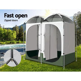 Weisshorn Double Camping Shower Toilet Tent Outdoor Portable Change Room TENT-C-CR-DOU