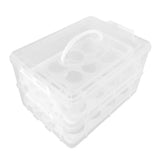 White Dual Layer Portable Cake Carrier with Handle, Clear Dessert Storage Case for Easy Transport V1366-AZ2-W-20287