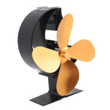 Wood Stove 4 Blades Fireplace Heat Powered Fast Warm Circulation Moon Star Pattern Termal V1294-YM0706-3114230120212