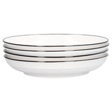 4Pcs Ceramic Dinner Plates Set Black Line Tableware 8 Inch Round Plate for Salads Steak Plate V1294-YM0523-3118210320911