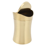 Countertop Trash Can 304 Stainless Steel Desktop Waste Garbage Bin Tiny Waste Basket with Lid for V1294-YM0901-3117240265411