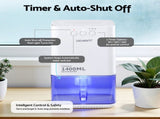 Devanti 1400ML Portable Dehumidifier Quiet Sleep Mode Timer Auto Off Bedroom White DH-1400A-WH
