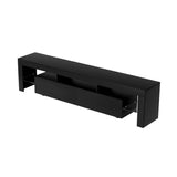 Artiss TV Cabinet Entertainment Unit Stand RGB LED Gloss Furniture 200cm Black FURNI-L-LED-GS-TV200-BK-AB