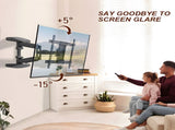 Telescopic Swivel and Tilt TV Monitor Wall Mount Load up to 85kg Full Motion Long Arm V985-TELESCOPICBRACKET