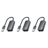 3X 2500Mbps C Ethernet to RJ45 2.5G Wired Adapter RJ45 LAN Network Card for PC Laptop,3 x V1370-AZ4-10227