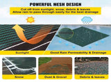 Pool Safety Cover Fits18x36ft Inground Safety Pool Cover Green Mesh with 4x8ft Center End Steps V952-YYCM18X36JZYTYCG1V0