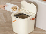 20L Sensor Trash Can with Handle ABS Automatic Induction Touchless Garbage Can for Bathroom Cream V1294-YM0710-3117230288012